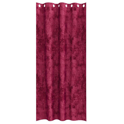 Velour Gardiner med gardiner 2 pcs Vinrød 225 x 140 cm Fløjl