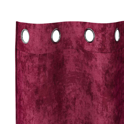 Velour Gardiner med gardiner 2 pcs Vinrød 245 x 140 cm Fløjl
