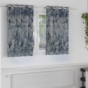 Velour Gardiner med gardiner 2 pcs Sølvgrå 140 x 140 cm Fløjl
