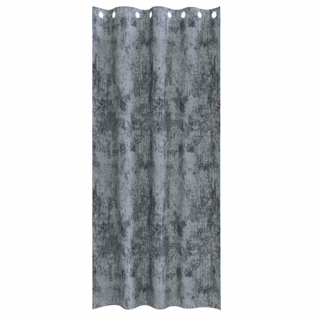 Velour Gardiner med gardiner 2 pcs Sølvgrå 225 x 140 cm Fløjl