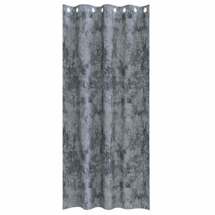 Velour Gardiner 2 stk. Sølvgrå 225 x 140 cm Fløjl