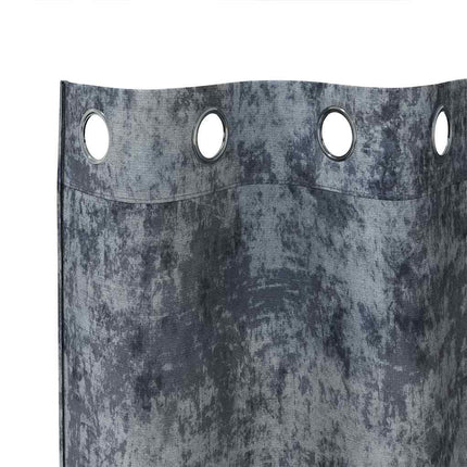 Velour Gardiner 2 stk. Sølvgrå 245 x 140 cm Fløjl