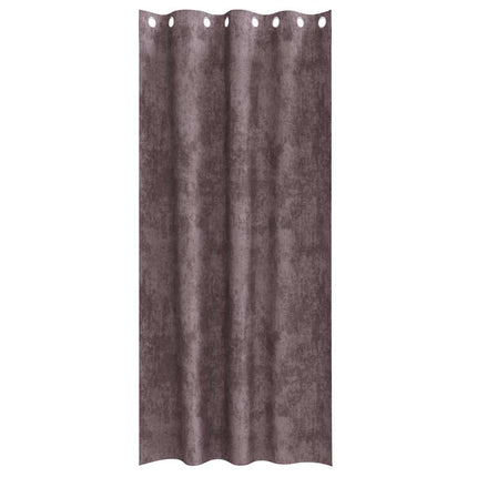 Velour Gardiner 2 stk. Brun 225 x 140 cm Fløjl