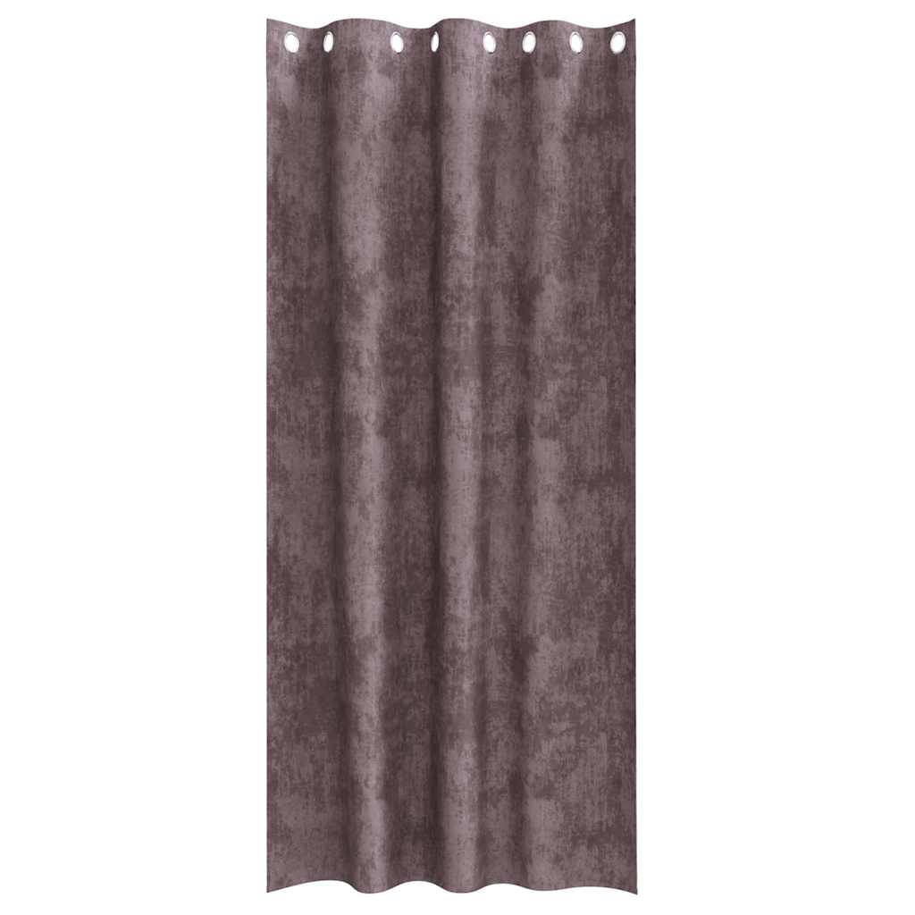 Velour Gardiner med gardiner 2 pcs Brun 245 x 140 cm Fløjl