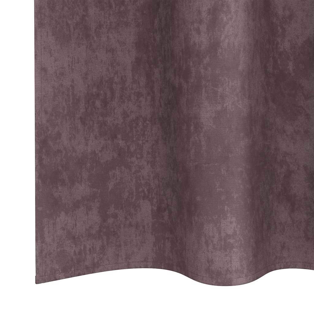 Velour Gardiner med gardiner 2 pcs Brun 260 x 140 cm Fløjl