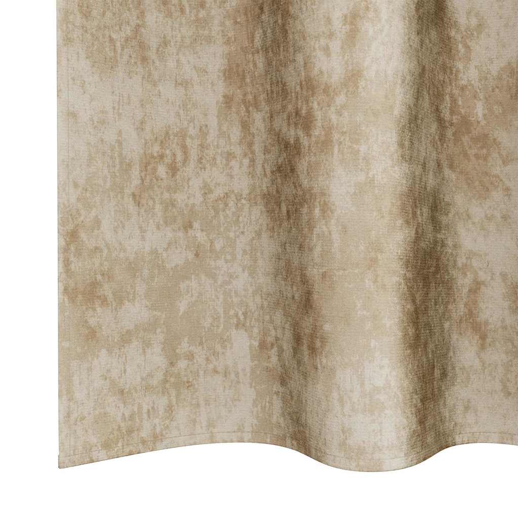 Velour Gardiner med gardiner 2 pcs Creme 140 x 140 cm Fløjl