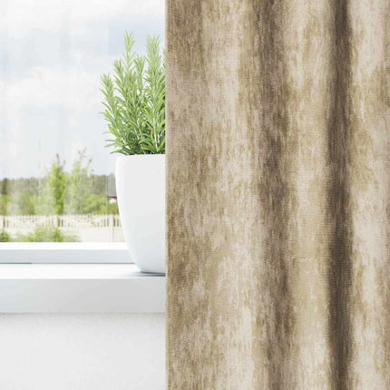Velour Gardiner 2 stk. Creme 175 x 140 cm Fløjl