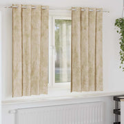 Velour Gardiner med gardiner 2 pcs Creme 175 x 140 cm Fløjl