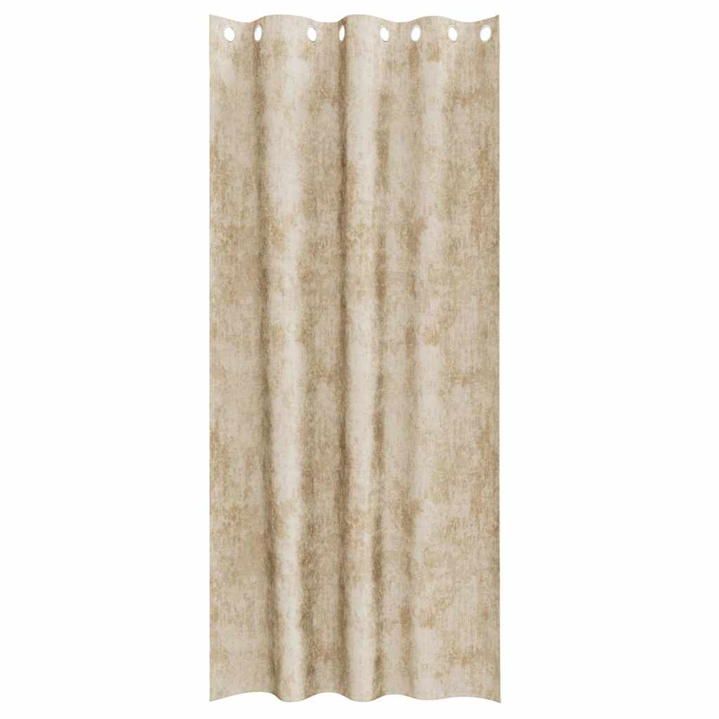 Velour Gardiner med gardiner 2 pcs Creme 225 x 140 cm Fløjl