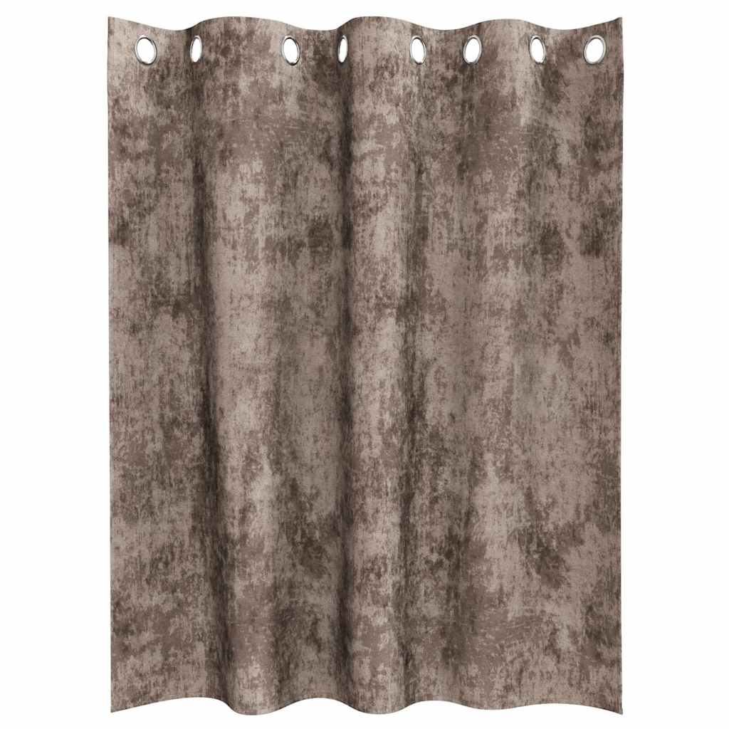 Velour Gardiner 2 pcs Cappuccino 140 x 140 cm Fløjl