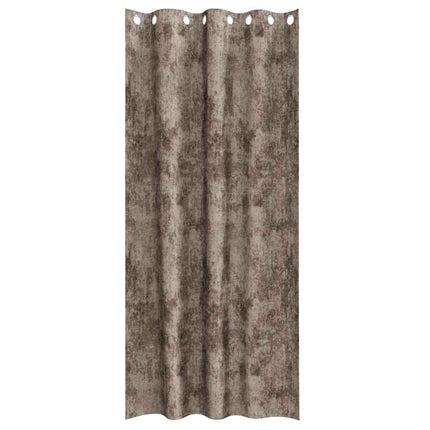 Velour Gardiner 2 stk. Cappuccino 225 x 140 cm Fløjl