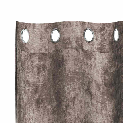 Velour Gardiner 2 pcs Cappuccino 260 x 140 cm Fløjl