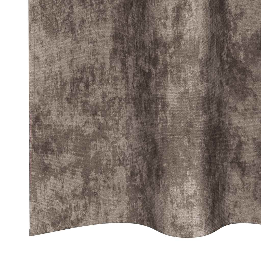 Velour Gardiner 2 pcs Cappuccino 260 x 140 cm Fløjl