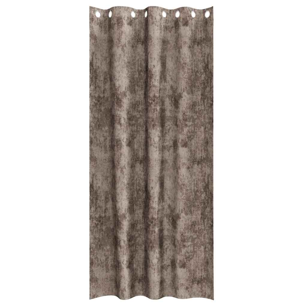 Velour Gardiner 2 pcs Cappuccino 260 x 140 cm Fløjl
