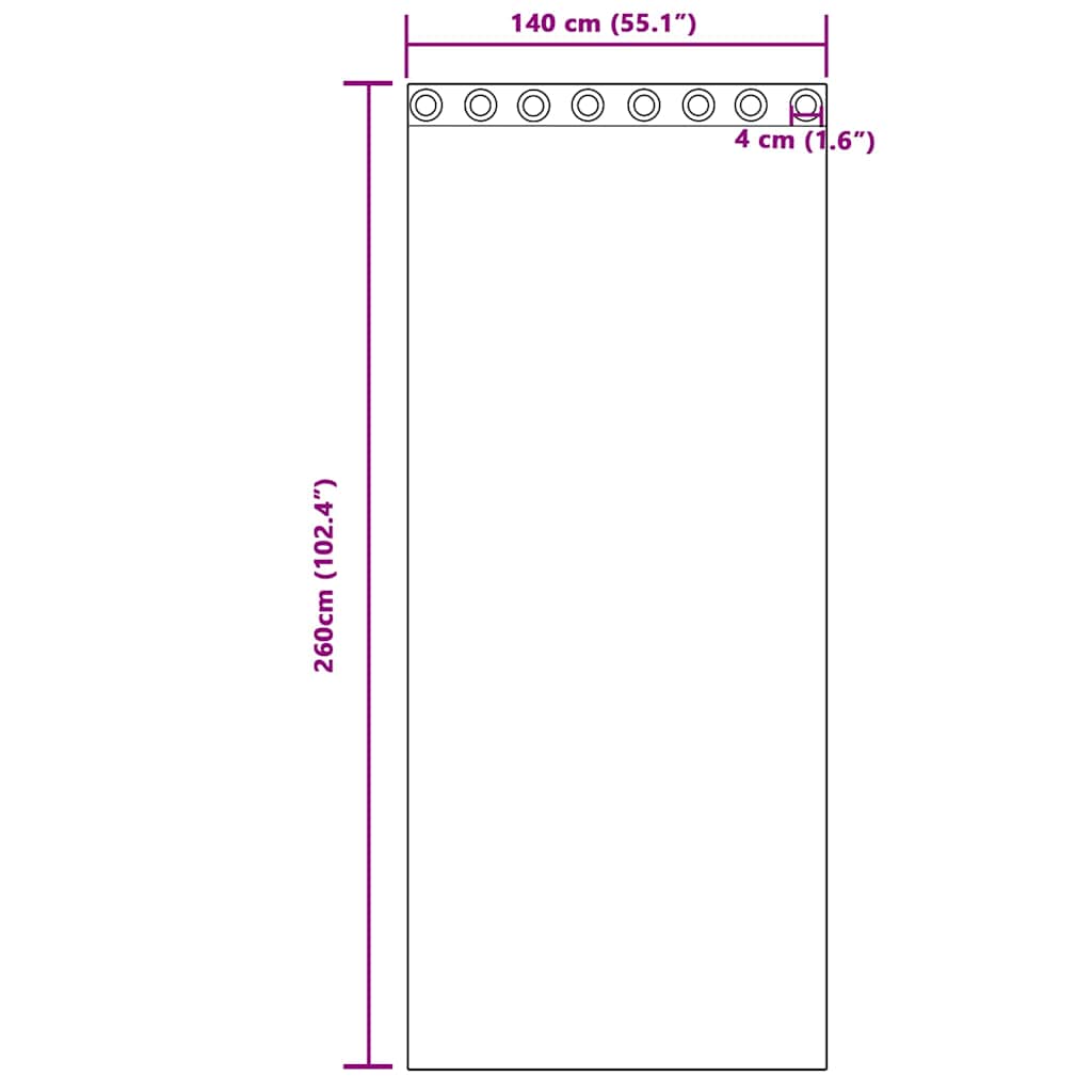Velour Gardiner 2 pcs Cappuccino 260 x 140 cm Fløjl