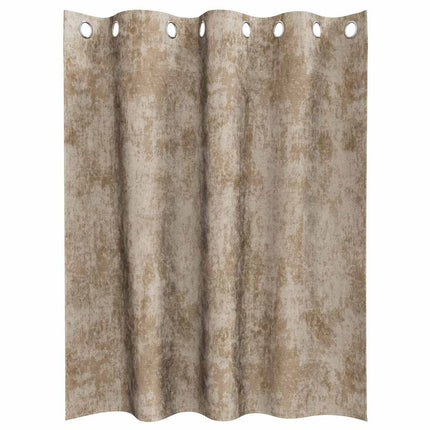Velour Gardiner 2 pcs champagnefarvet 140 x 140 cm Fløjl