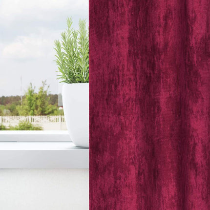 Velour Gardiner 2 stk. Vinrød 245 x 140 cm Fløjl