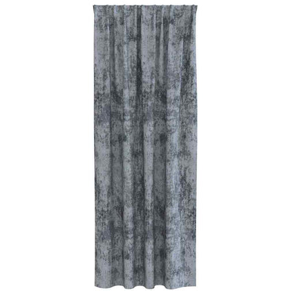 Velour Gardiner 2 stk. Sølvgrå 225 x 140 cm Fløjl