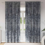 Velour Gardiner med gardiner 2 pcs Sølvgrå 260 x 140 cm Fløjl