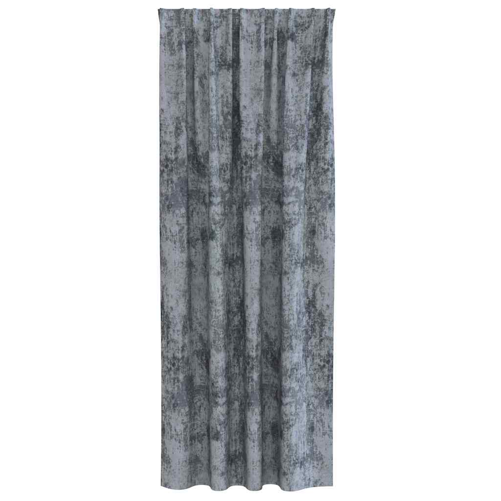 Velour Gardiner med gardiner 2 pcs Sølvgrå 260 x 140 cm Fløjl