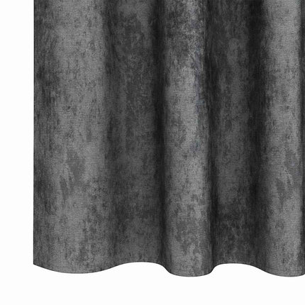 Velour Gardiner 2 stk. Grå 140 x 140 cm Fløjl