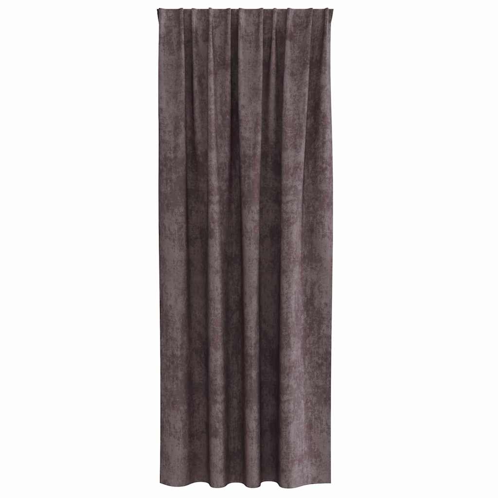 Velour Gardiner med gardiner 2 pcs Brun 260 x 140 cm Fløjl