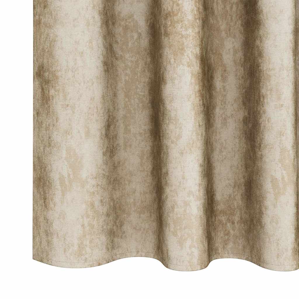 Velour Gardiner med gardiner 2 pcs Creme 140 x 140 cm Fløjl