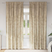 Velour Gardiner med gardiner 2 pcs Creme 260 x 140 cm Fløjl