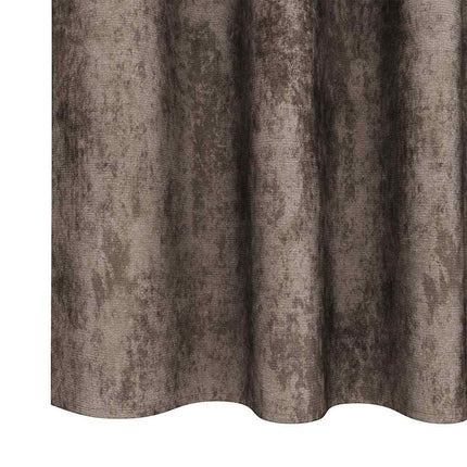 Velour Gardiner 2 stk. Cappuccino 140 x 140 cm Fløjl