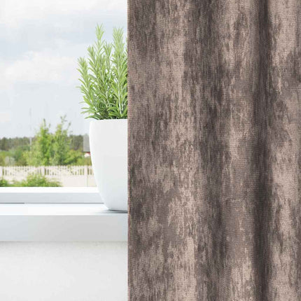 Velour Gardiner 2 pcs Cappuccino 175 x 140 cm Fløjl