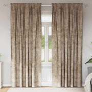 Velour Gardiner 2 pcs champagnefarvet 225 x 140 cm Fløjl