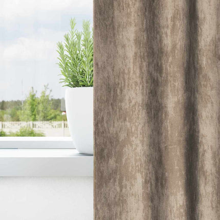 Velour Gardiner 2 stk. champagnefarvet 245 x 140 cm Fløjl