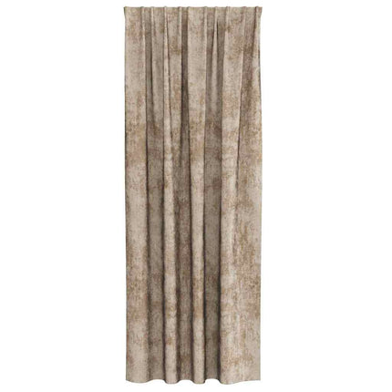 Velour Gardiner 2 stk. champagnefarvet 260 x 140 cm Fløjl