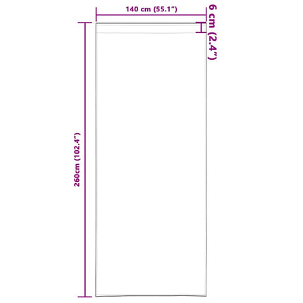 Velour Gardiner 2 stk. champagnefarvet 260 x 140 cm Fløjl