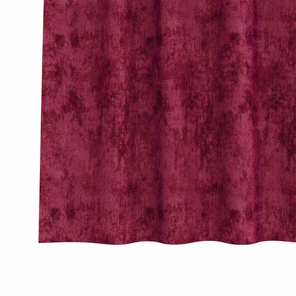 Velour Gardiner 2 stk. Vinrød 140 x 140 cm Fløjl