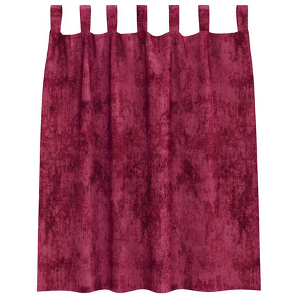 Velour Gardiner med gardiner 2 pcs Vinrød 140 x 140 cm Fløjl