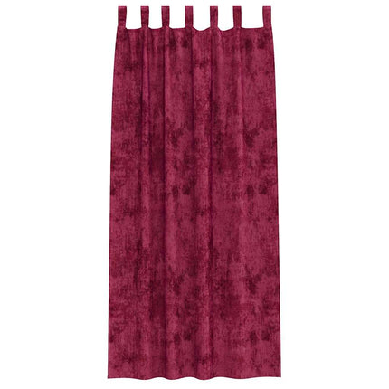 Velour Gardiner 2 stk. Vinrød 225 x 140 cm Fløjl