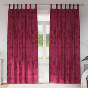 Velour Gardiner med gardiner 2 pcs Vinrød 260 x 140 cm Fløjl