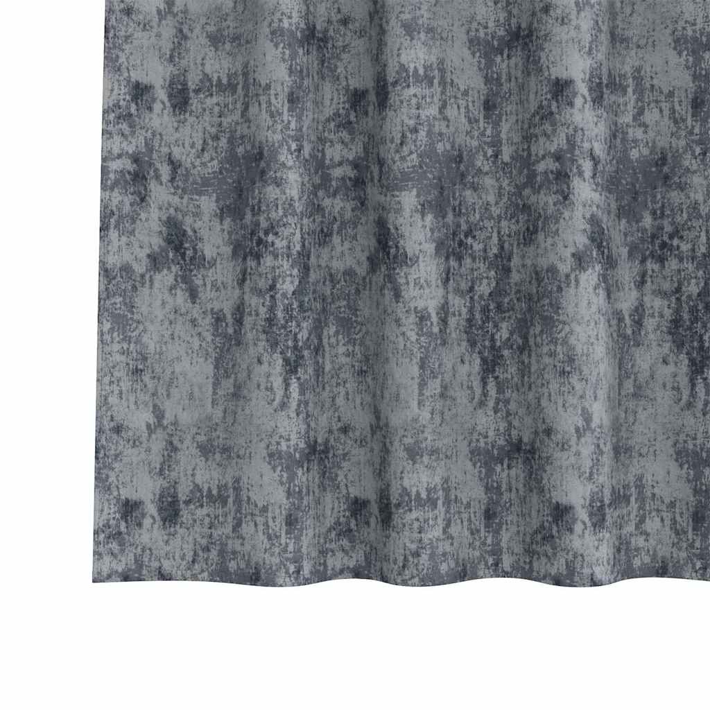 Velour Gardiner med gardiner 2 pcs Sølvgrå 260 x 140 cm Fløjl