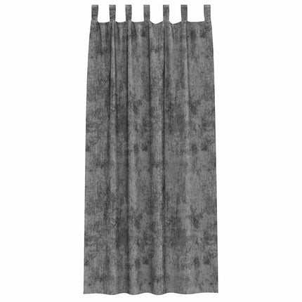 Velour Gardiner med gardiner 2 pcs Grå 225 x 140 cm Fløjl