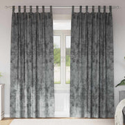 Velour Gardiner med gardiner 2 pcs Grå 245 x 140 cm Fløjl