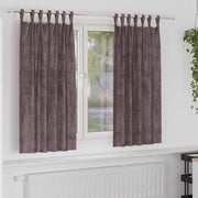Velour Gardiner med gardiner 2 pcs Brun 175 x 140 cm Fløjl