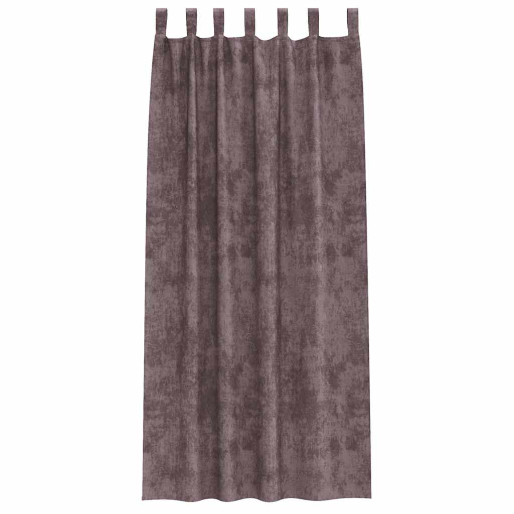 Velour Gardiner med gardiner 2 pcs Brun 225 x 140 cm Fløjl