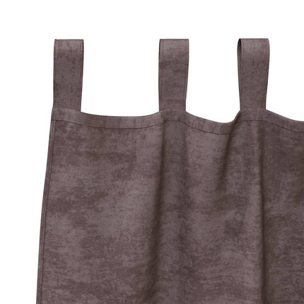 Velour Gardiner 2 stk. Brun 260 x 140 cm Fløjl