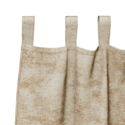 Velour Gardiner 2 stk. Creme 245 x 140 cm Fløjl