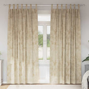 Velour Gardiner med gardiner 2 pcs Creme 260 x 140 cm Fløjl