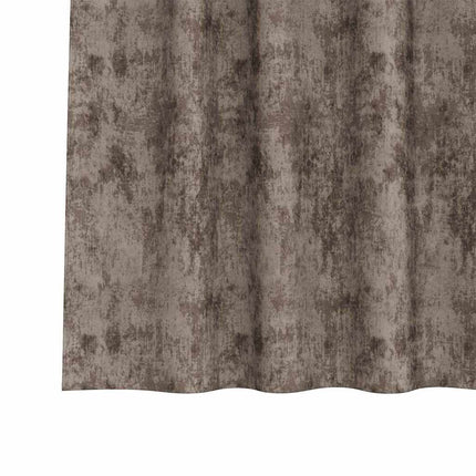 Velour Gardiner 2 stk. Cappuccino 140 x 140 cm Fløjl