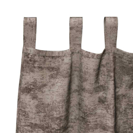 Velour Gardiner 2 stk. Cappuccino 175 x 140 cm Fløjl