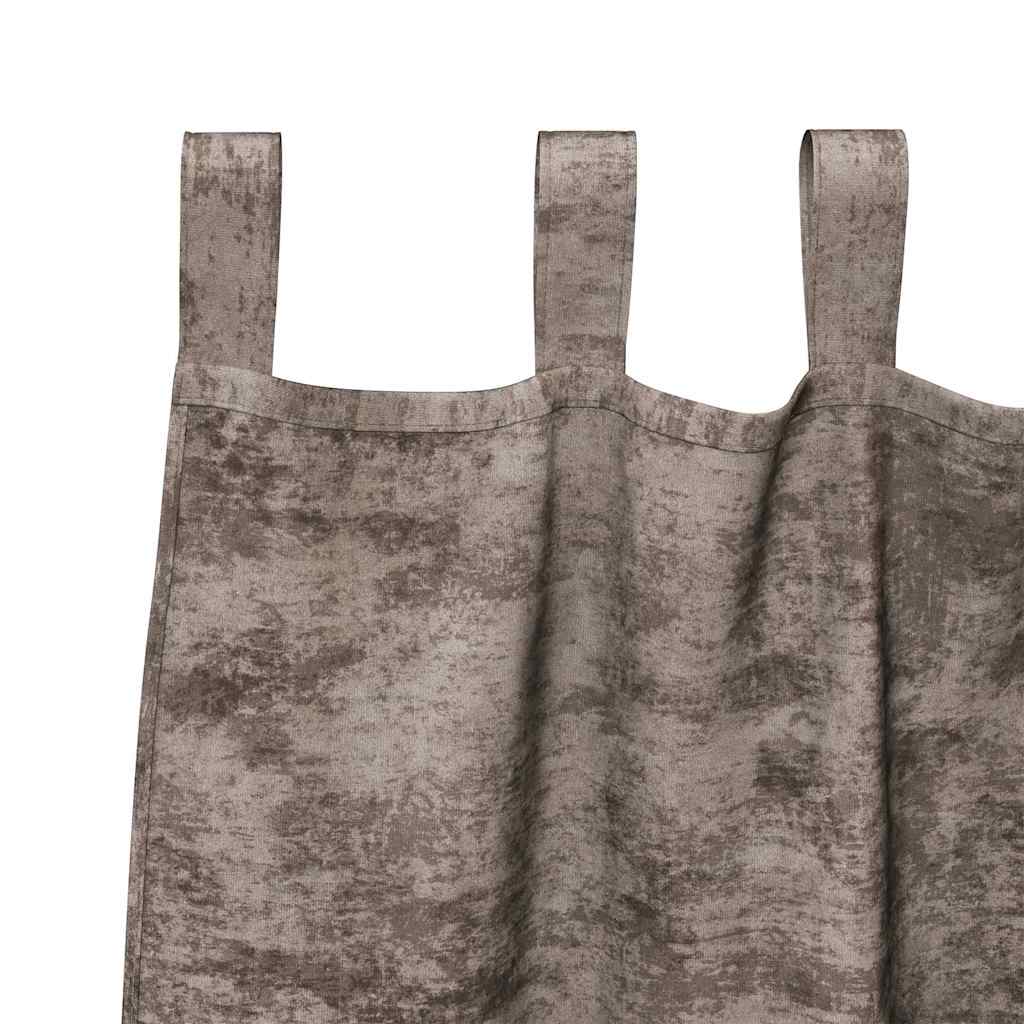 Velour Gardiner 2 pcs Cappuccino 245 x 140 cm Fløjl