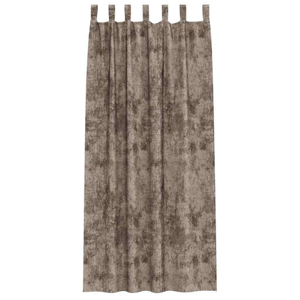 Velour Gardiner 2 stk. Cappuccino 245 x 140 cm Fløjl